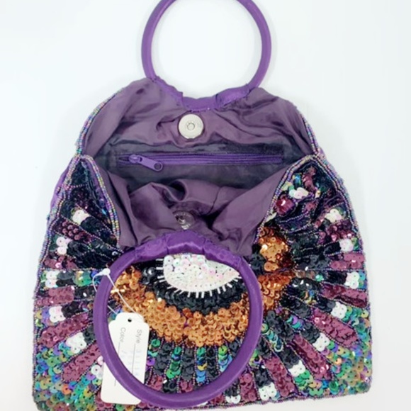 NEW  Women Purple Unique Handbag Closure Magnet - Picture 3 of 3